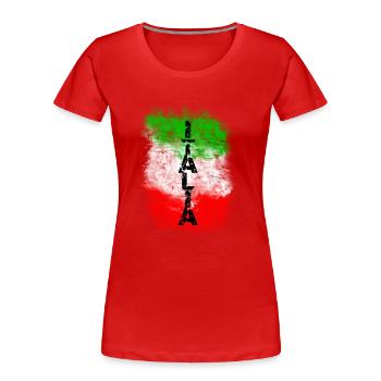 italia - Frauen Premium Bio T-Shirt - Rot - Vorne - Mia (176cm)