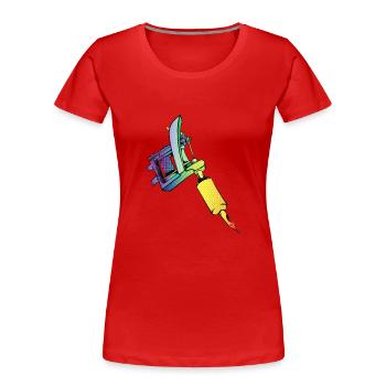 dermograph - Frauen Premium Bio T-Shirt - Rot - Vorne - Mia (176cm)
