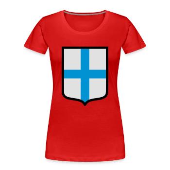 Blason Marseille (K) - T-shirt bio Premium Femme - rouge - Devant - Mia (176cm)