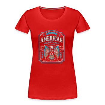 American Motors Design - Women's Premium Organic T-Shirt - red - Front - Mia (176cm)