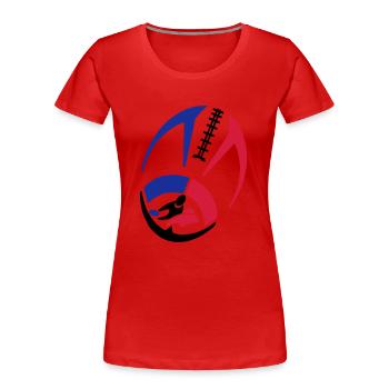 Shirt Ball - Frauen Premium Bio T-Shirt - Rot - Vorne - Mia (176cm)