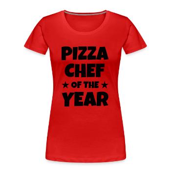 Pizza / Pizzaiolo / Pizza Chef / Pizzachef - Women's Premium Organic T-Shirt - red - Front - Mia (176cm)