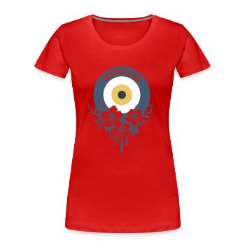 Nazar - T-shirt bio Premium Femme - rouge - Devant - Mia (176cm)