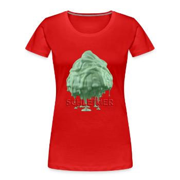 Schleimer - Frauen Premium Bio T-Shirt - Rot - Vorne - Mia (176cm)