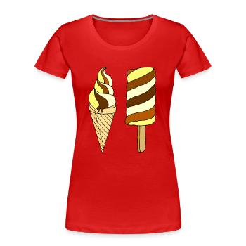 Eis - Frauen Premium Bio T-Shirt - Rot - Vorne - Mia (176cm)