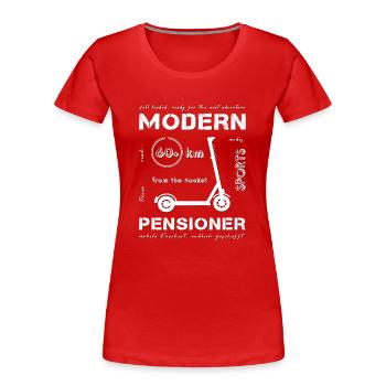 Retraité Grand-père retraité - T-shirt bio Premium Femme - rouge - Devant - Mia (176cm)
