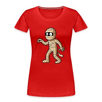 mumie comic - Frauen Premium Bio T-Shirt - Rot - Vorne - Mia (176cm)