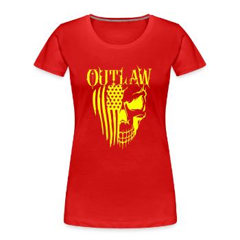 Schädel der Gesetzlosen Autobahn-Gangs Tod von Bikern - Frauen Premium Bio T-Shirt - Rot - Vorne - Mia (176cm)