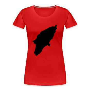 Rhodes - T-shirt bio Premium Femme - rouge - Devant - Mia (176cm)