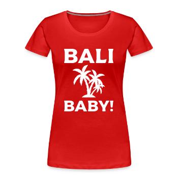 Bali - T-shirt bio Premium Femme - rouge - Devant - Mia (176cm)