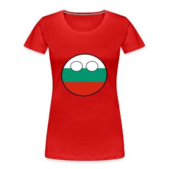 Countryball Country Homeland Bulgaria - Women's Premium Organic T-Shirt - red - Front - Mia (176cm)