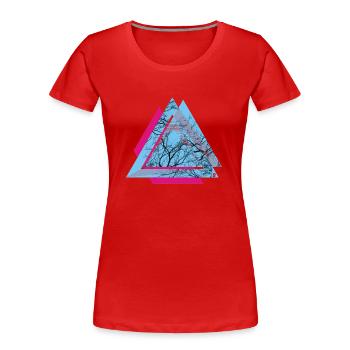 AD Triangle - Women's Premium Organic T-Shirt - red - Front - Mia (176cm)