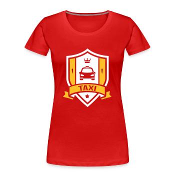 Taxi - Women's Premium Organic T-Shirt - red - Front - Mia (176cm)