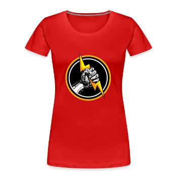 Electrician Electrical Engineering Electronics Volt Watt - Women's Premium Organic T-Shirt - red - Front - Mia (176cm)