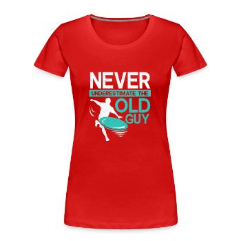 frisbee - T-shirt bio Premium Femme - rouge - Devant - Mia (176cm)