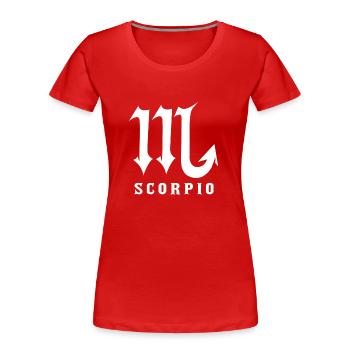 Zodiac sign Scorpio - Women's Premium Organic T-Shirt - red - Front - Mia (176cm)