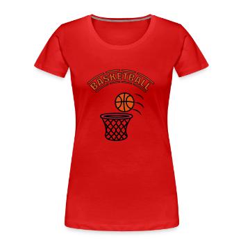 Basketball spiel korb - Frauen Premium Bio T-Shirt - Rot - Vorne - Mia (176cm)
