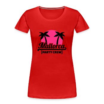 Mallorca - Frauen Premium Bio T-Shirt - Rot - Vorne - Mia (176cm)