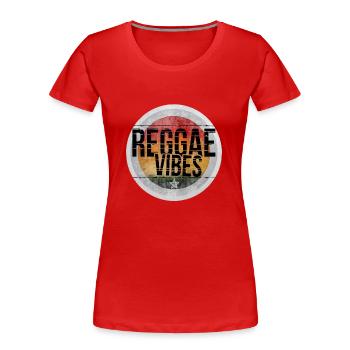 Reggae Vibes - T-shirt bio Premium Femme - rouge - Devant - Mia (176cm)
