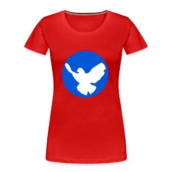 Colombe de la paix - T-shirt bio Premium Femme - rouge - Devant - Mia (176cm)