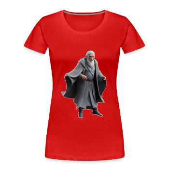 Magier - Frauen Premium Bio T-Shirt - Rot - Vorne - Mia (176cm)