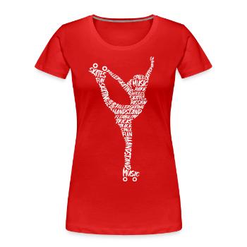Patins à roulettes Patins à roulettes Filles Patins à roulettes - T-shirt bio Premium Femme - rouge - Devant - Mia (176cm)
