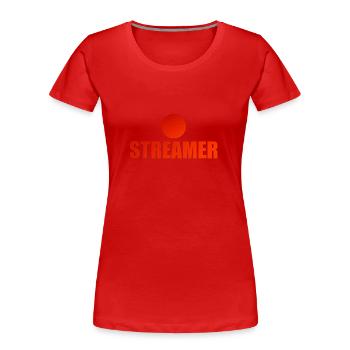 Stream Streamer YouTuber Twitch Twitcher Live - Women's Premium Organic T-Shirt - red - Front - Mia (176cm)