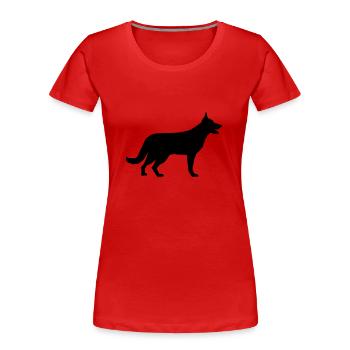 Berger - T-shirt bio Premium Femme - rouge - Devant - Mia (176cm)