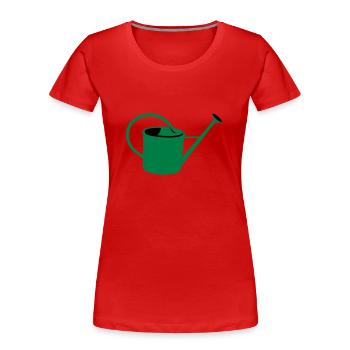Gießkanne - Frauen Premium Bio T-Shirt - Rot - Vorne - Mia (176cm)