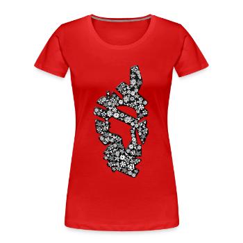Corse - Women's Premium Organic T-Shirt - red - Front - Mia (176cm)