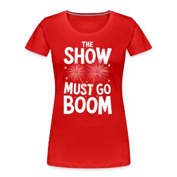 Pyrotechniker Feuerwerk Pyrotechnik - Frauen Premium Bio T-Shirt - Rot - Vorne - Mia (176cm)