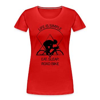 Racer - Women's Premium Organic T-Shirt - red - Front - Mia (176cm)