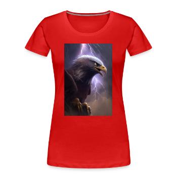 Eagle Lightning Cool Storm Animal Bird Epic - T-shirt bio Premium Femme - rouge - Devant - Mia (176cm)