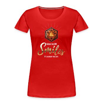 Dungeons And Dragons When Dungeon Master Smiles - T-shirt bio Premium Femme - rouge - Devant - Mia (176cm)