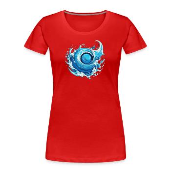 Elemental Water - Women's Premium Organic T-Shirt - red - Front - Mia (176cm)