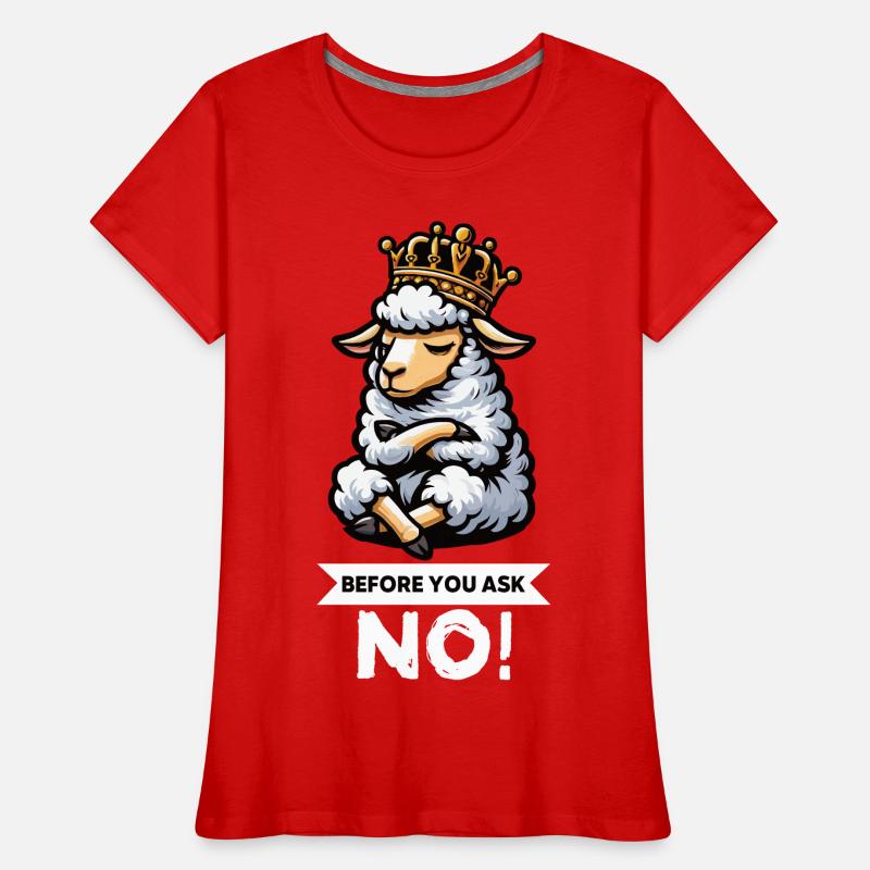 Before You Ask Schaf Schafe Schäfer Schafhalter  Frauen Premium Bio T-Shirt