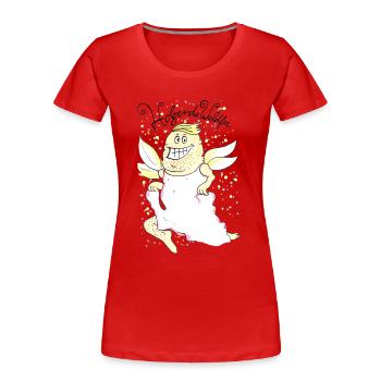 Holger the Faldfee - Women's Premium Organic T-Shirt - red - Front - Mia (176cm)