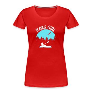 Kayak Girls Women T-Shirts Water Sports Gift - Women's Premium Organic T-Shirt - red - Front - Mia (176cm)
