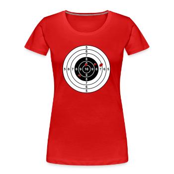 aiming - T-shirt bio Premium Femme - rouge - Devant - Mia (176cm)