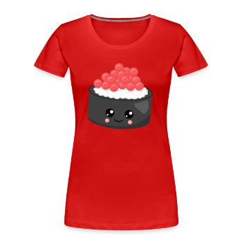 Sushi - Frauen Premium Bio T-Shirt - Rot - Vorne - Mia (176cm)