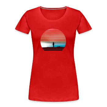 fisherman - Women's Premium Organic T-Shirt - red - Front - Mia (176cm)