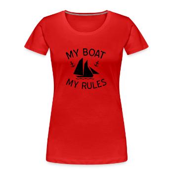 Boot - Frauen Premium Bio T-Shirt - Rot - Vorne - Mia (176cm)