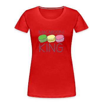 roi de macaron avec de jolis macarons colorés - T-shirt bio Premium Femme - rouge - Devant - Mia (176cm)