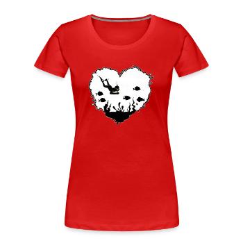 Taucher Apnoetaucher Oxygen Apnoe Tauchen - Frauen Premium Bio T-Shirt - Rot - Vorne - Mia (176cm)