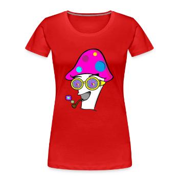 Hallu-pilz - Frauen Premium Bio T-Shirt - Rot - Vorne - Mia (176cm)