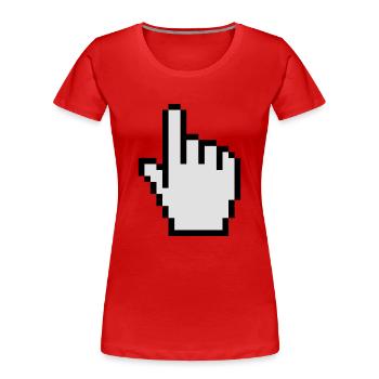 Mouse pointer - T-shirt bio Premium Femme - rouge - Devant - Mia (176cm)