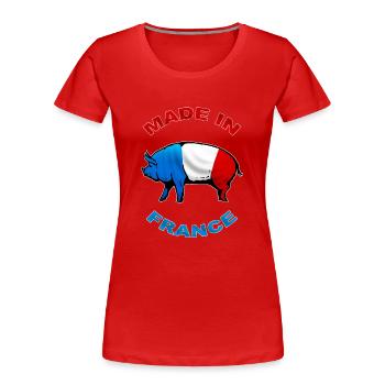 charcutier cochonnailles - Frauen Premium Bio T-Shirt - Rot - Vorne - Mia (176cm)
