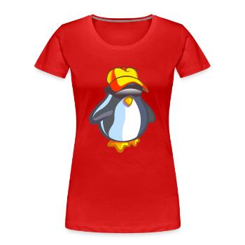 pingouin été - T-shirt bio Premium Femme - rouge - Devant - Mia (176cm)