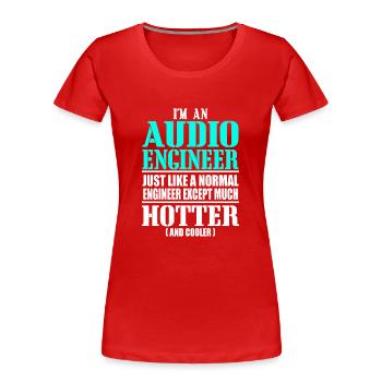Sound engineer, technician - Women's Premium Organic T-Shirt - red - Front - Mia (176cm)