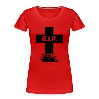 rip_f1 - Frauen Premium Bio T-Shirt - Rot - Vorne - Mia (176cm)
